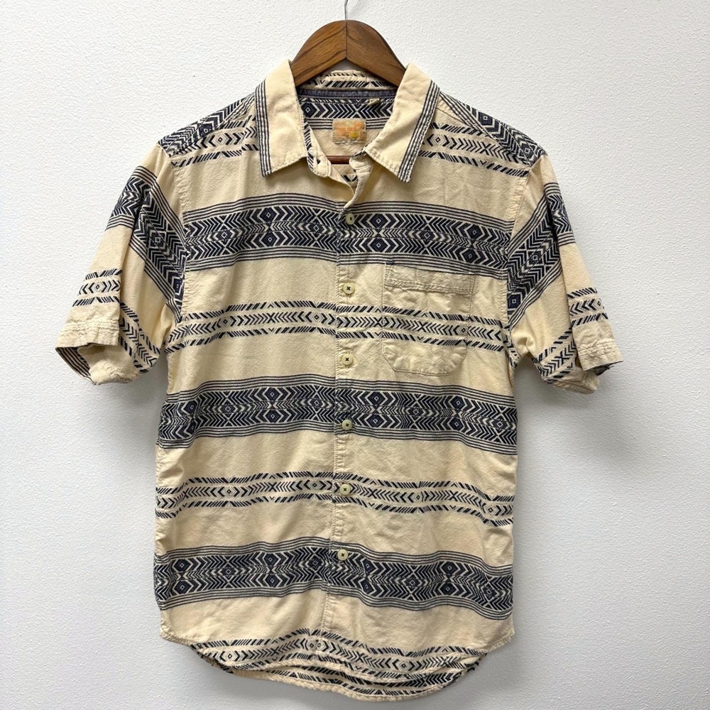 Vintage True Grit Aztec Short Sleeve Button Up Shirt Size S